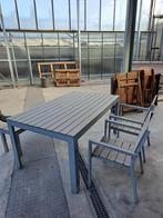 Tuinset 5 zit, Tuin en Terras, 5 zitplaatsen, Gebruikt, Bank, Aluminium