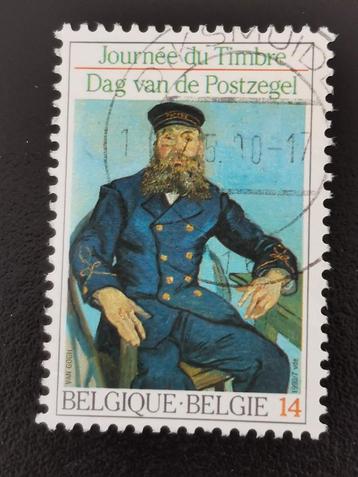Belgique 1990 - art - Vincent van Gogh - facteur Roulin, Enlèvement ou Envoi, Affranchi, Art