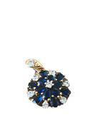 Collier pendentif plaqué or 18 carats fleur bleue, Bijoux, Sacs & Beauté, Pendentifs, Avec pierre précieuse, Fleur ou Plante, Envoi