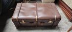 Vulkanfiber grote koffer leder, Verzamelen, Ophalen of Verzenden