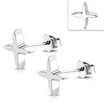 Roestvrij stalen oorbellen kruis, Handtassen en Accessoires, Oorbellen, Overige materialen, Nieuw, Ophalen of Verzenden, Knopjes of Stekers