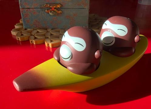 Peper & zoutvatjes "Banana Bros", Antiek en Kunst, Kunst | Designobjecten, Ophalen of Verzenden