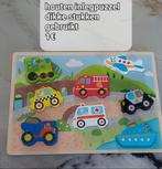 Houten inlegpuzzel, 2 tot 4 jaar, Gebruikt, Ophalen of Verzenden, Van hout