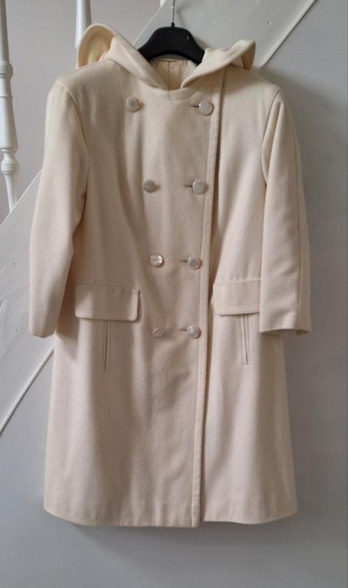 Mantel Harrison 100% cashmere kasjmier crème ecru, Kleding | Dames, Jassen | Winter, Gedragen, Maat 42/44 (L), Wit, Ophalen of Verzenden