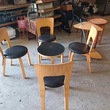Set design artek aalto alvar model 66 4 stoelen en tafel