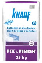 Knauf - Fix & Finish - blokkenlijm en afwerkpleister - 25kg, Ophalen, Nieuw