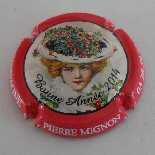 capsule de champagne Mignon Pierre - bonne année 2014 , Collections, Collections Autre, Comme neuf, Enlèvement ou Envoi