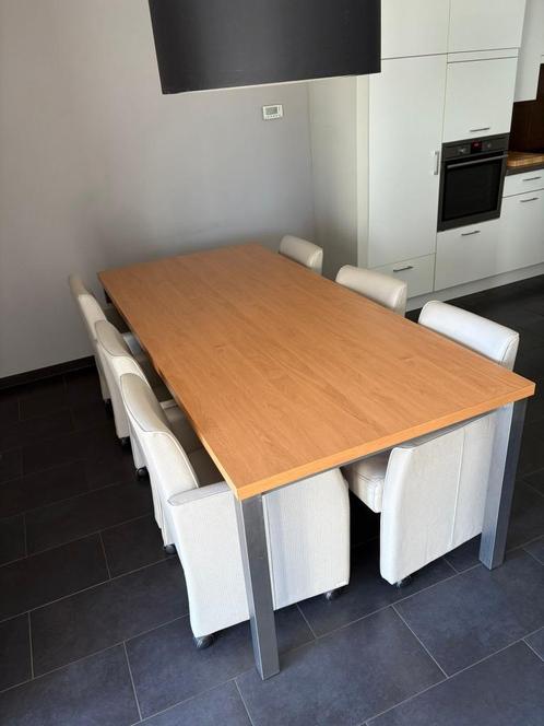 Eettafel, Huis en Inrichting, Tafels | Eettafels, Zo goed als nieuw, 200 cm of meer, 100 tot 150 cm, Vijf personen of meer, Rechthoekig