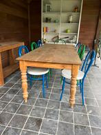 Mooie eettafel in teak, Tuin en Terras, Ophalen, Gebruikt