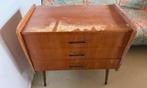 Meuble vintage années 50/60 – Commode 3 tiroirs pieds compas, Enlèvement