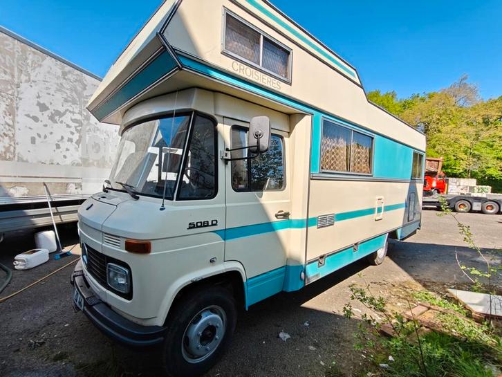 Mercedes 608D 1979 Automaat, Caravans en Kamperen, Mobilhomes, Particulier, Mercedes, Automaat, Douche, Ophalen