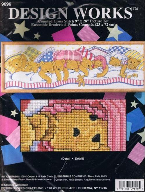 Borduurpakket Bedtime Bears, Hobby en Vrije tijd, Borduren en Borduurmachines, Nieuw, Borduurpakket, Ophalen of Verzenden
