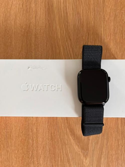 Apple Watch 10 46mm Zwart Sport Loop, Handtassen en Accessoires, Smartwatches, Zwart, Conditie, Ophalen of Verzenden
