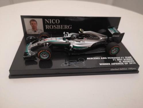 Rosberg 2016 minichamps Mercedes W08 F1 1/43, Verzamelen, Automerken, Motoren en Formule 1, Zo goed als nieuw, Verzenden