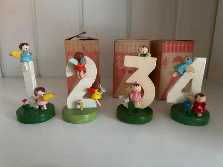 Vintage verjaardagsnummers Sevi/Italië, Verzamelen, Beelden en Beeldjes, Gebruikt, Fantasy, Ophalen of Verzenden