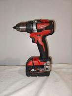 Perceuse visseuse Milwaukee CBLDD M18 + Batterie 4ah, Bricolage & Construction, Enlèvement, Utilisé, Foreuse et Perceuse, Vitesse variable