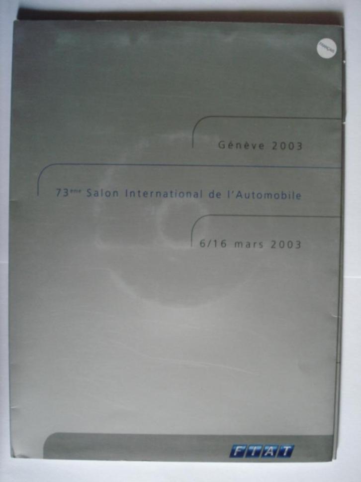 Fiat 2003 Marrakech Simba Stilo Abarth etc. Farde de presse, Boeken, Auto's | Folders en Tijdschriften, Gelezen, Overige merken