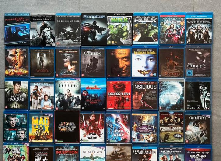 Collection Blu-ray et 4K — Ensemble unique ou complet, CD & DVD, Blu-ray, Comme neuf, Horreur, 3D, Coffret, Enlèvement ou Envoi