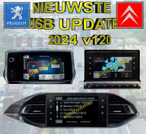 Peugeot / Citroen USB Europa update 2024, Informatique & Logiciels, Logiciel Navigation, Mise à Jour, Enlèvement ou Envoi