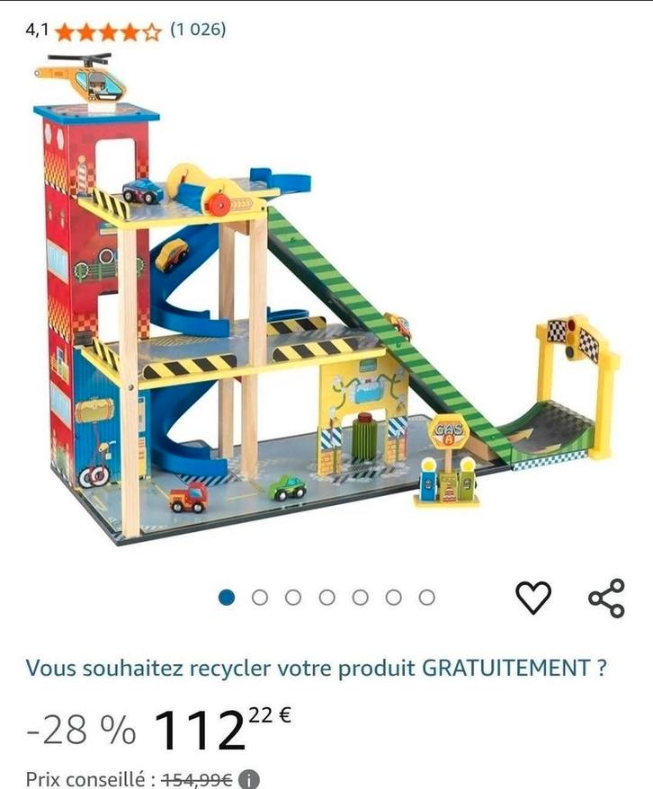 Zeer stevige houten garage — al gemonteerd!, Kinderen en Baby's, Speelgoed | Bouwstenen, Zo goed als nieuw, Ophalen