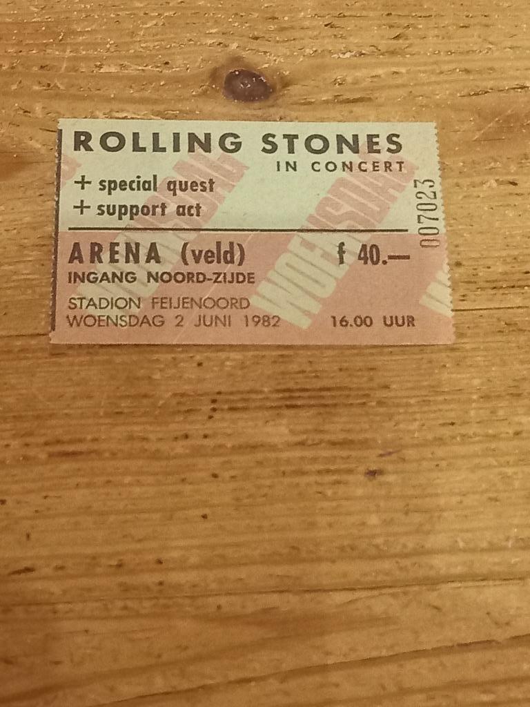 Ticket van The Rolling Stones, Tickets & Billets, Concerts | Rock & Metal, Une personne, Juin, Rock of Poprock