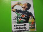 wielerkaart 1991 team gatorade marco giovannetti signe, Sport en Fitness, Verzenden, Zo goed als nieuw