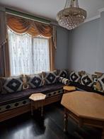 Marokkaanse woonkamer + tafel + gordijnen, Ophalen, Gebruikt, Hout, Marrocain