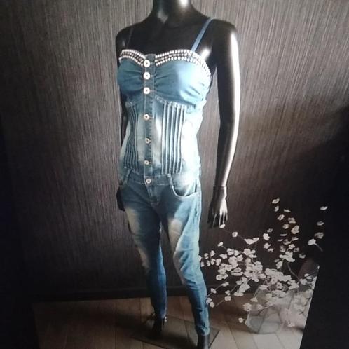 Jumpsuit jeans miss bon bon., Kleding | Dames, Jumpsuits, Gedragen, Verzenden