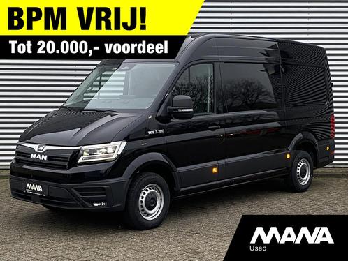 MAN TGE 3.180 L3H3 Automaat 180PK Zwart NIEUW MODEL ACC LED, Auto's, Bestelwagens en Lichte vracht, Bedrijf, Te koop, ABS, Achteruitrijcamera