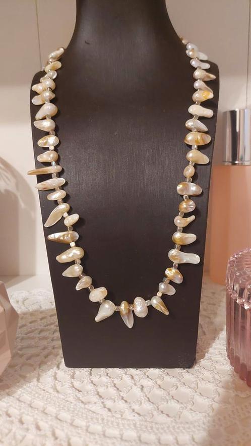 Collier perles BIWA, Handtassen en Accessoires, Kettingen, Zo goed als nieuw, Ophalen of Verzenden
