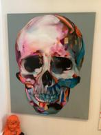 Acryl schilderij op doek 100 x 80 cm skull, Antiek en Kunst, Kunst | Schilderijen | Modern, Ophalen