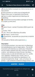 Concert hans zimmer williams, Tickets & Billets, Concerts | Autre, Une personne, Octobre