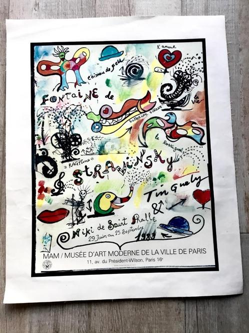Affiche V.O Fontaine van Stravinsky Niki de Saint Phalle 198, Antiek en Kunst, Kunst | Schilderijen | Modern, Ophalen of Verzenden