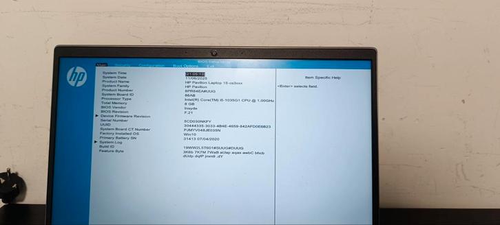 Hp 15 - intel i5 core 1035g - 8 gb  - ssd samsung, Computers en Software, Windows Laptops, Gebruikt, 15 inch, SSD, 8 GB, Azerty