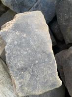 Bigbag grove basalt kinderkoppen platines kasseien, Gebruikt, Zwart, Ophalen of Verzenden, Kei