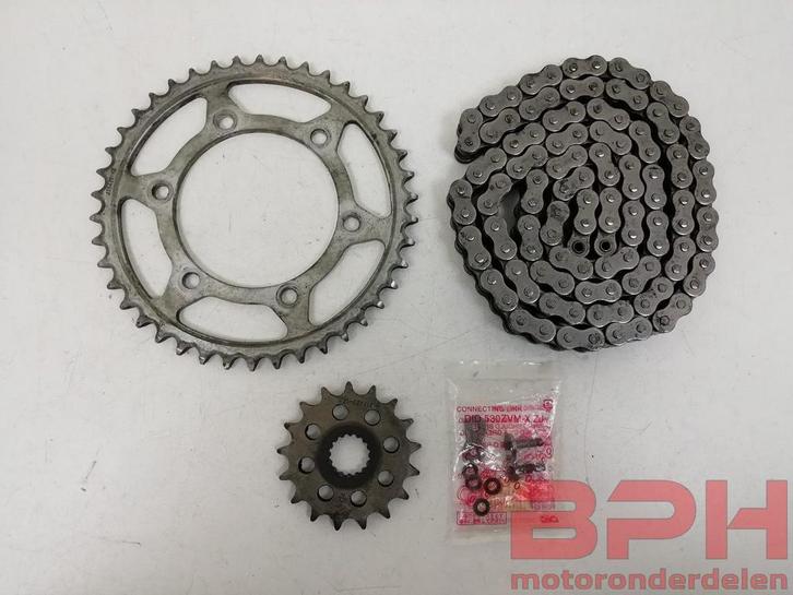 Kettingset Suzuki GSX-R 1000 K9 L0 L1 L2 L3 L4 L5 L6 2009 t/, Motoren, Onderdelen | Suzuki, Gebruikt, Ophalen of Verzenden