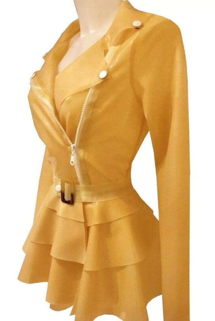 Transparant latex jasje biker model Maat XS  / fetish rubber, Kleding | Dames, Jurken, Zo goed als nieuw, Maat 34 (XS) of kleiner