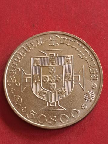 1969 Portugal 50 escudos zilver Vasco da Gama