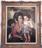 Schilderij "moeder met kinderen", Antiek en Kunst, Ophalen