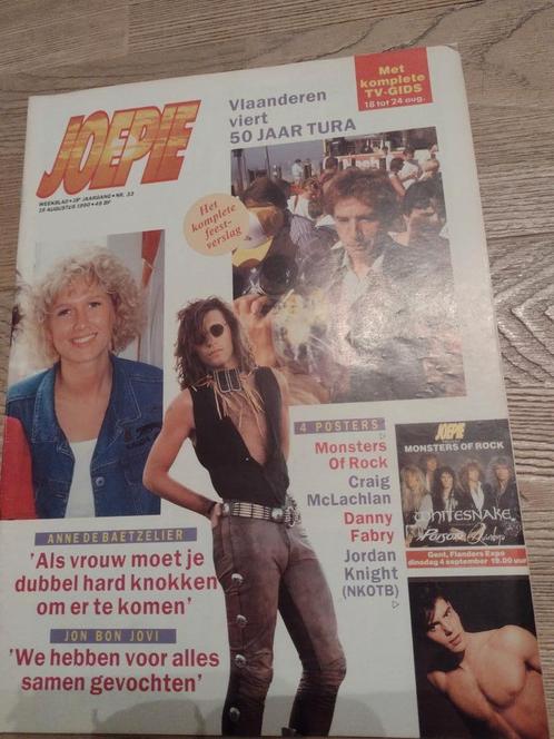 JOEPIE MAGAZINE 1990:50 jaar WILL TURA-BON JOVI-STIJN MEURIS, Verzamelen, Tijdschriften, Kranten en Knipsels, Tijdschrift, 1980 tot heden