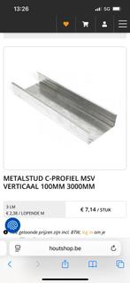 Metalstuds 100mm x 3000mm, Doe-het-zelf en Bouw, Ophalen, Gebruikt