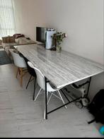 marmeren eettafel - 210x90 cm, Huis en Inrichting, Ophalen, Zo goed als nieuw
