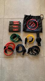 Elastische weestandsbanden + weerstandsbandstang, Sports & Fitness, Équipement de fitness, Enlèvement ou Envoi, Comme neuf, Bras