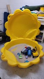 bac a sable/piscine plastique jaune avec couvercle, 120 cm, Ophalen of Verzenden, Gebruikt