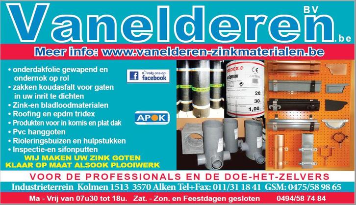 ZINK DAK ROOFING EN PVC MATERIALEN, Bricolage & Construction, Bricolage & Rénovation Autre, Neuf, Enlèvement