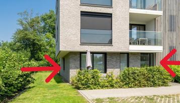 te koop recent gelijkvloers hoek appartement Brugge in groen beschikbaar voor biedingen