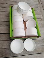 12 witte potjes voor allerlei dingen op te bergen, Dieren en Toebehoren, Ophalen, Zo goed als nieuw