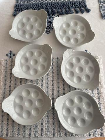 6 assiettes à escargots  beschikbaar voor biedingen