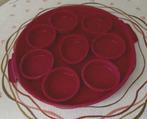 nouveau moule à gâteau rond en silicone + 8 petits moules, Enlèvement ou Envoi, Neuf, Rouge, Autres types