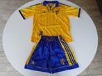 Voetbalshirt + broek Zweden 1998-1999 (Adidas, S), Ophalen of Verzenden, Gebruikt, Shirt